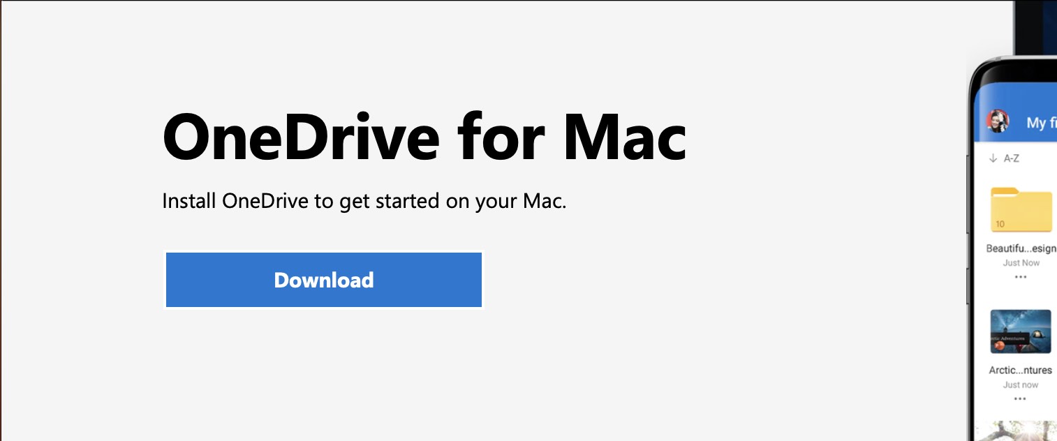 Download OneDrive Setup for Mac